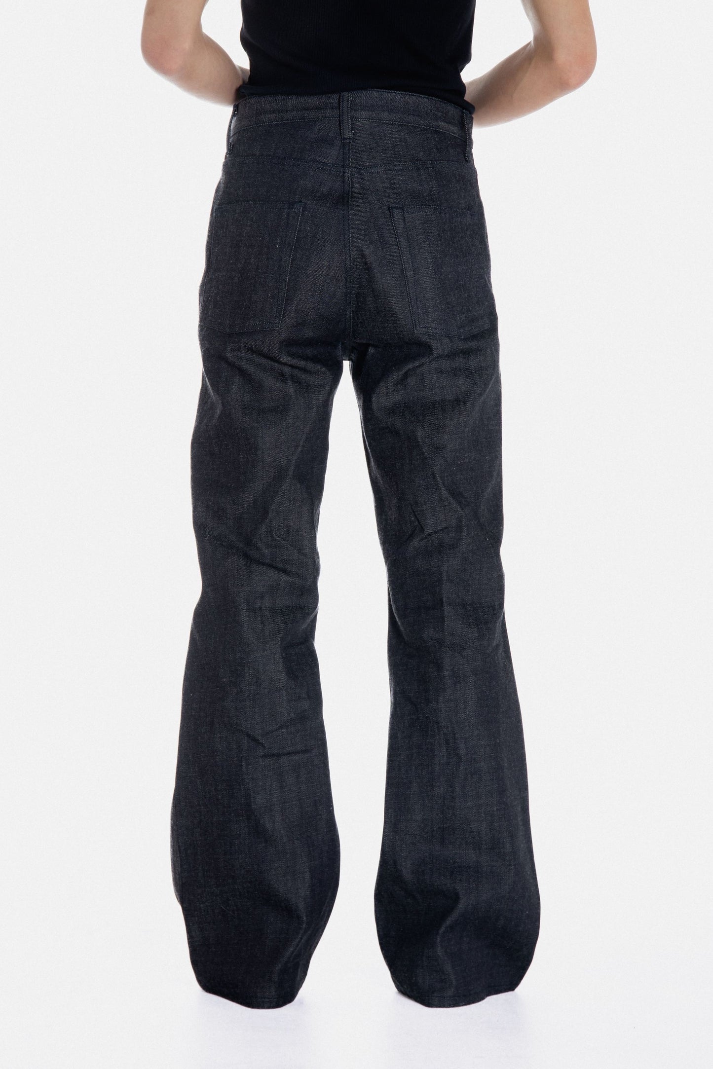 Slant Cut Denim Pants Indigo