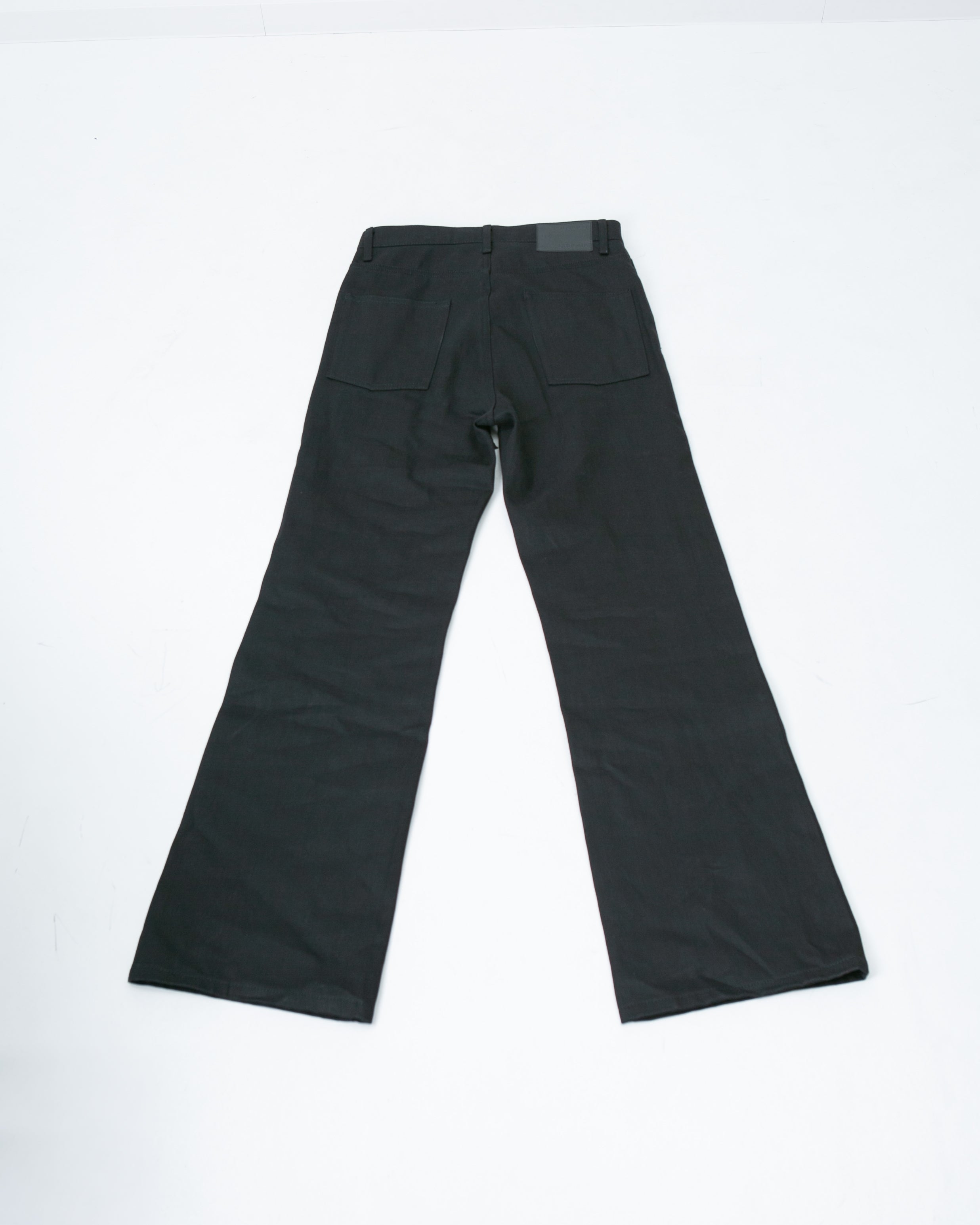 Slant Cut Denim Pants Black – chroma