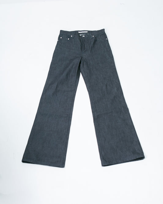 New Slant Cut Denim Pants Indigo